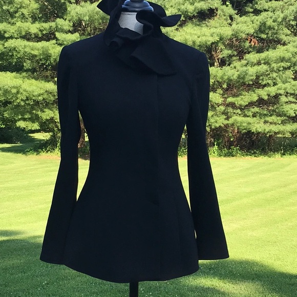 Armani Collezioni Jackets & Blazers - Amazing Armani Black Pure Wool Jacket Size 38